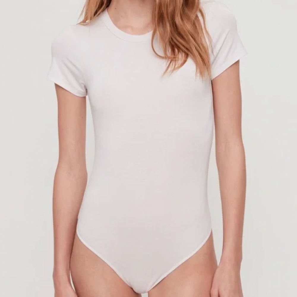 Aritzia Wilfred White Short Sleeve Body Suit (size S)